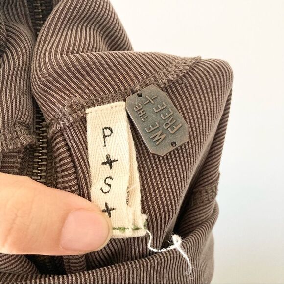 Free People Queen Anne Tank Brown Tunic Length High Neck Size S - Picture 4 of 6